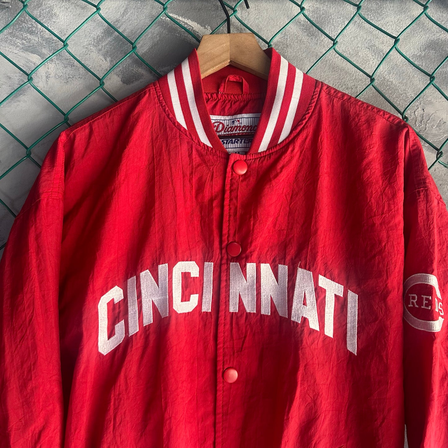 Chamarra De Cincinnati Reds Starter De Hombre Talla M Color Rojo Vintage