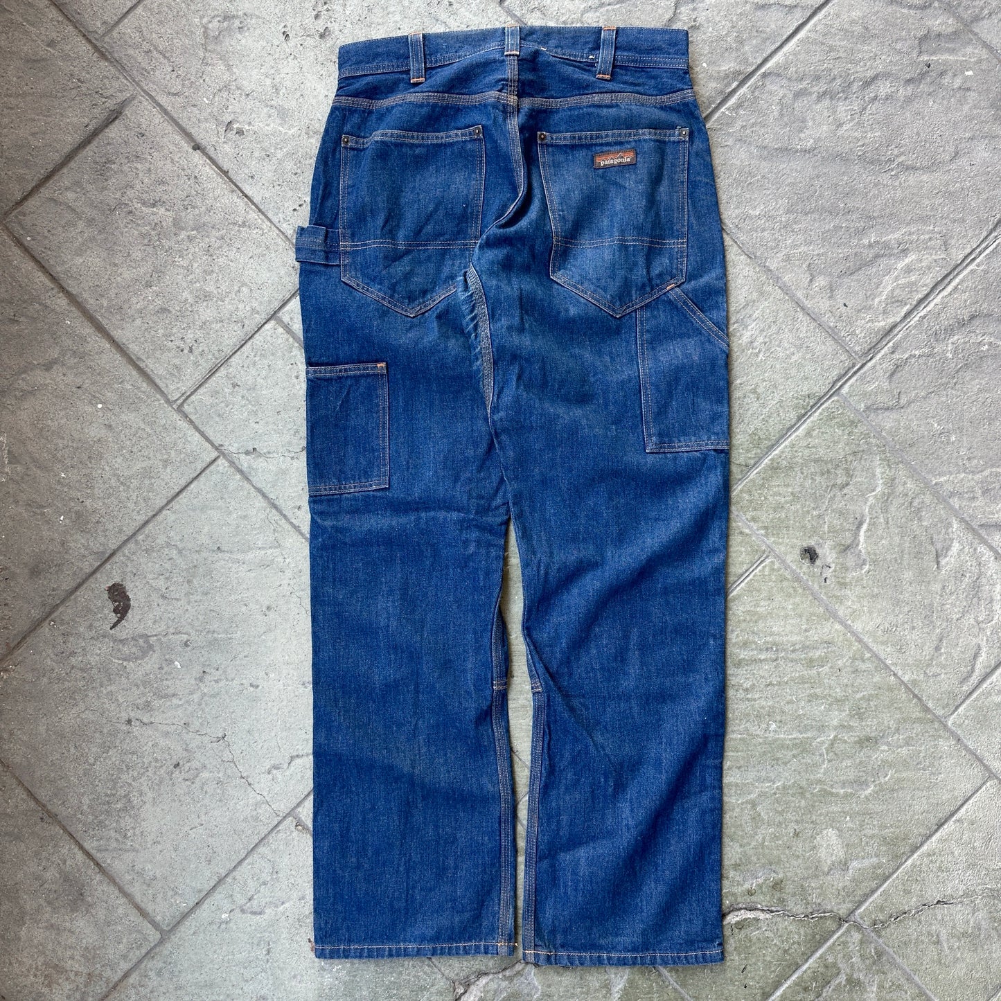 Pantalon Patagonia De Hombre Talla 31 Queda (32x32) Color Azul Doble Rodilla Carpintero Vintage