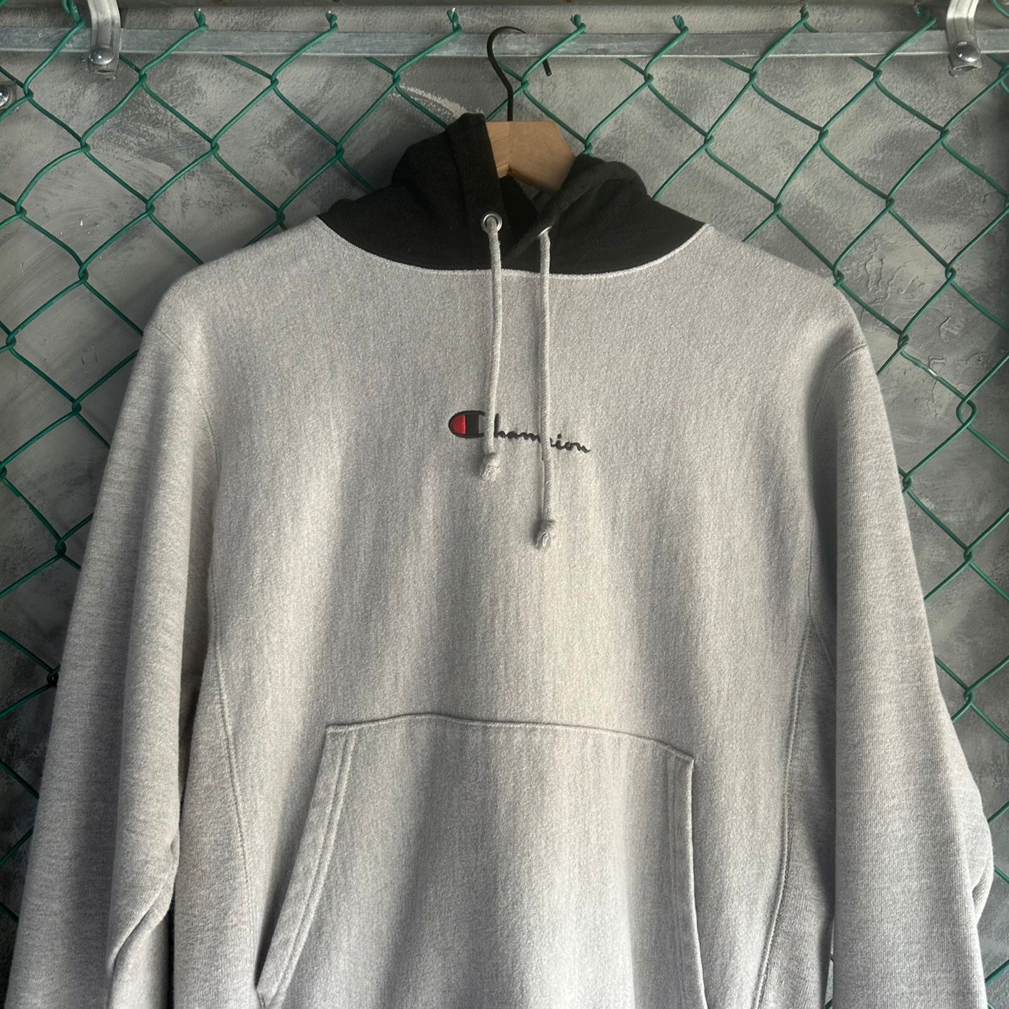 Hoodie Champion De hombre Talla S Color Gris Reverse Weave 90s Vintage