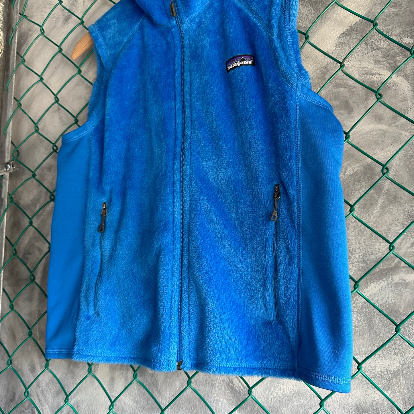 Chaleco Patagonia De mujer Talla M Color Azul De Peluche Polartec Hiking Alpinismo Senderismo