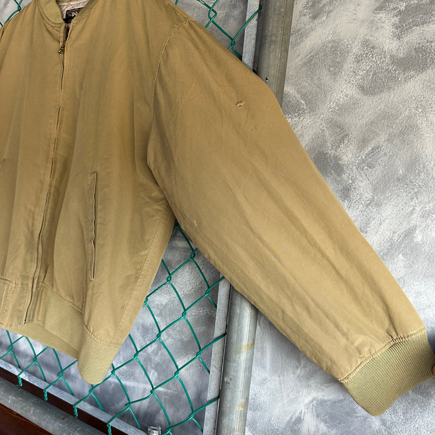Chamarra Double Ralph Lauren Bomber Jacket De Hombre Talla L Color Verde Desvanecido