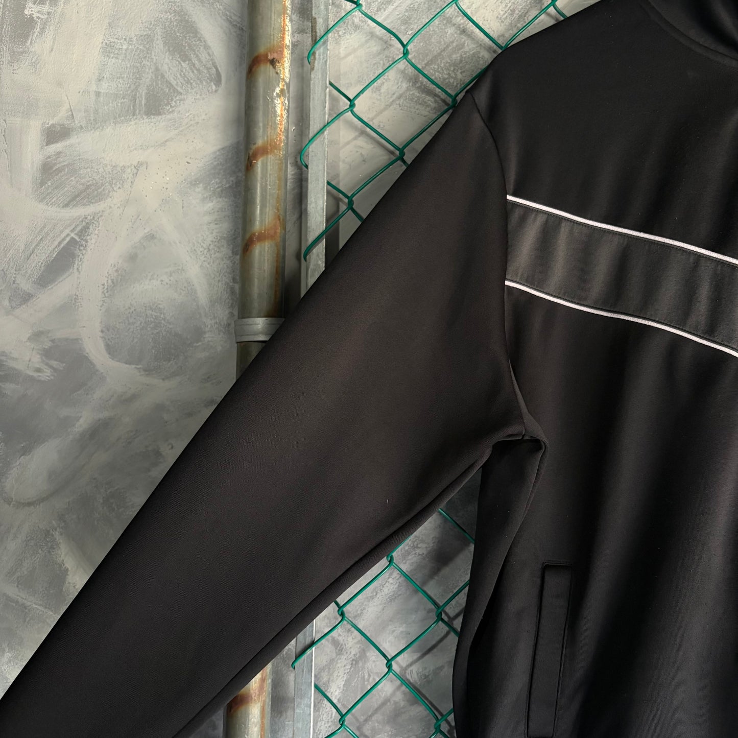 Suéter con zíper Vintage Nike Hombre XXL Negro