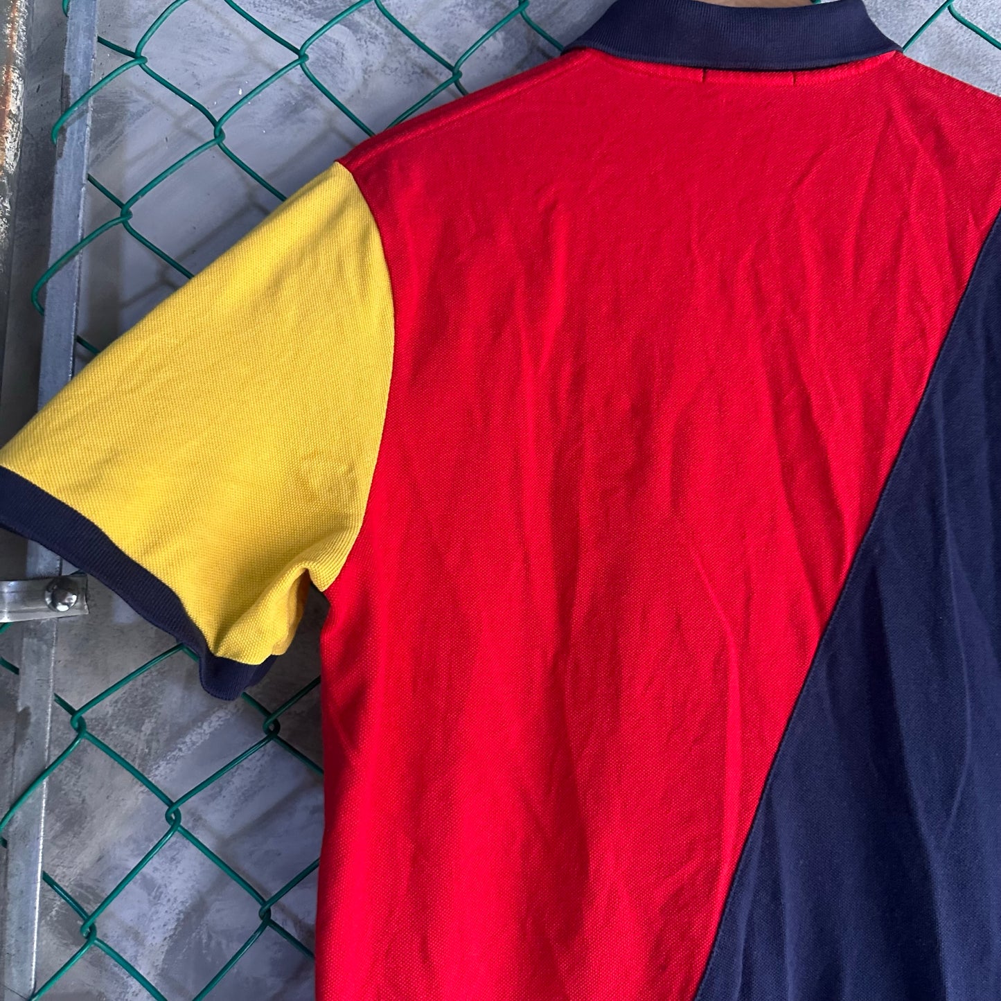 Camisa Polo Ralph Lauren De Hombre Talla M Color Rojo Azul Marino Lo Life Color Block