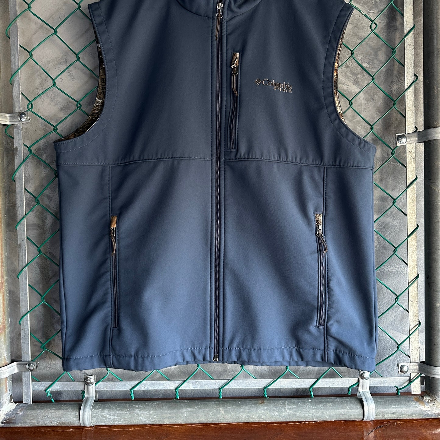 Chaleco Columbia De Hombre Talla XL Color Azul PFG Camo Camuflaje