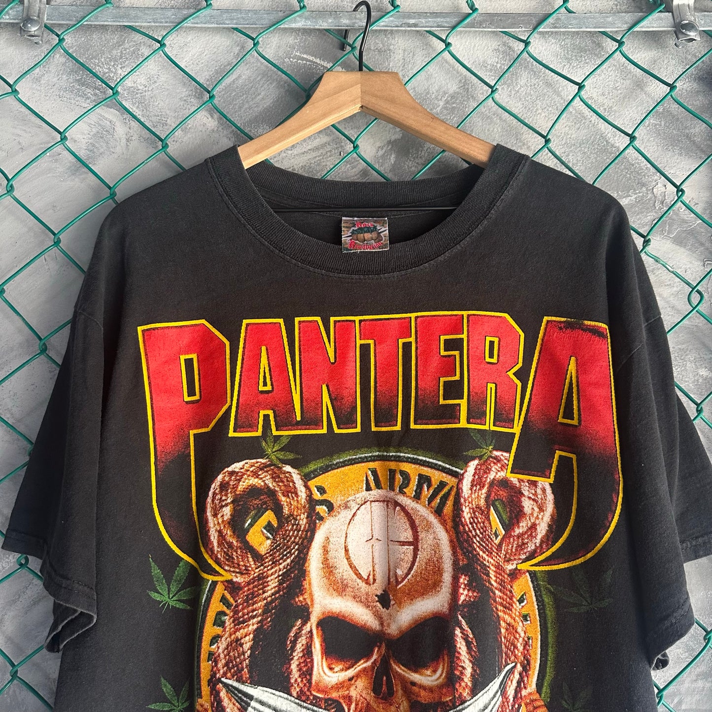 Camisa Vintage Rock Revolución De Pantera De Hombre Talla XL Color Negro Big Print
