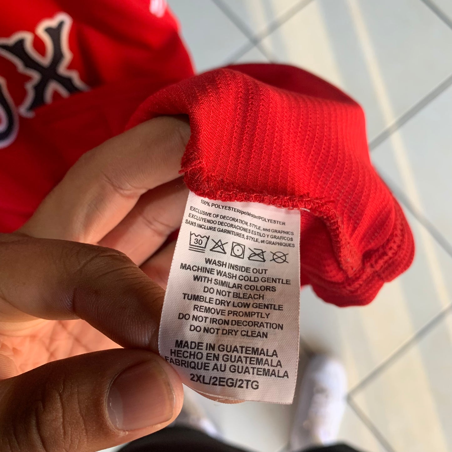 Jersey Majestic Para Hombre Talla 2XL Color Rojo MLB Red Sox Benintendi #16