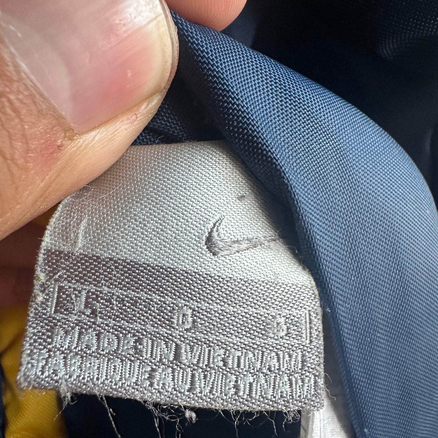 Chamarra Doble vista Vintage Nike De Hombre Talla L Color Azul Amarillo Polar 2000s