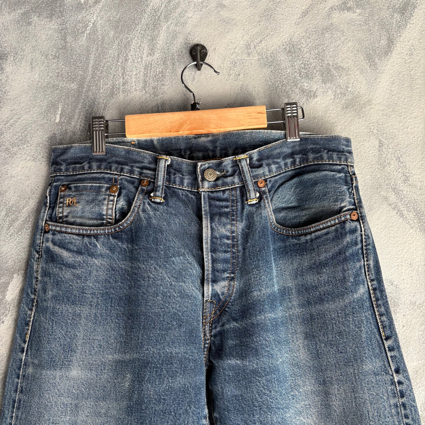 Pantalón Double RL Para Hombre Talla 30x30 De Mezclilla Azul Marino