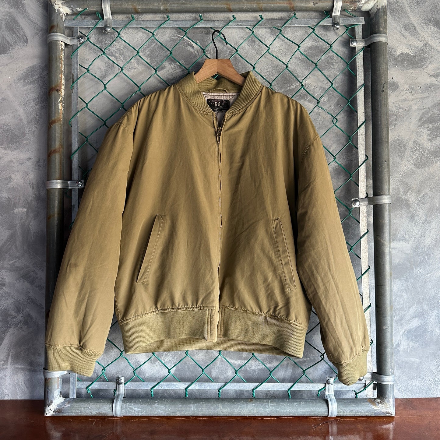 Chamarra Double Ralph Lauren Bomber Jacket De Hombre Talla L Color Verde Desvanecido