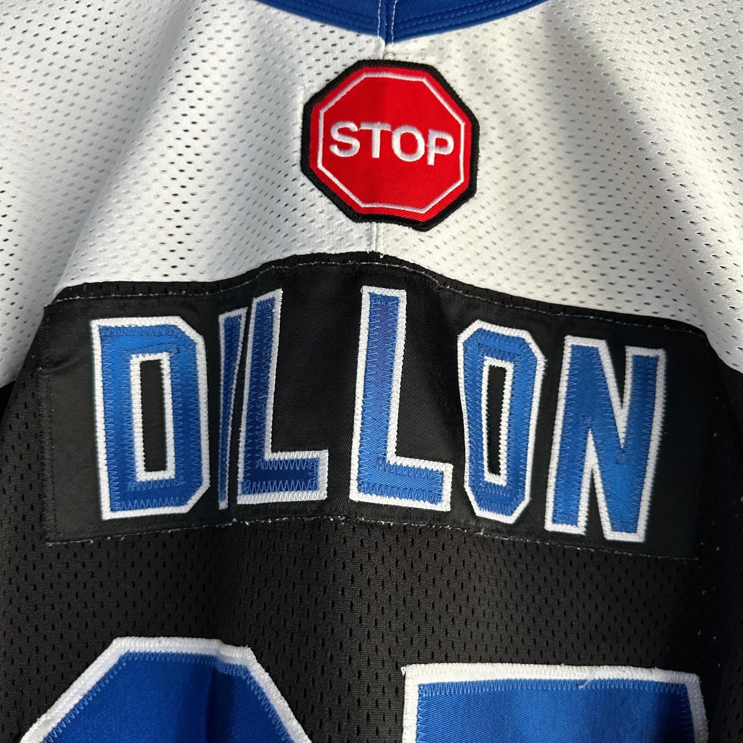 Jersey Vintage de Tampa Bay De Hombre Talla L Color Negro Blanco y Azul De l NHL Hockey Rayos Bakka