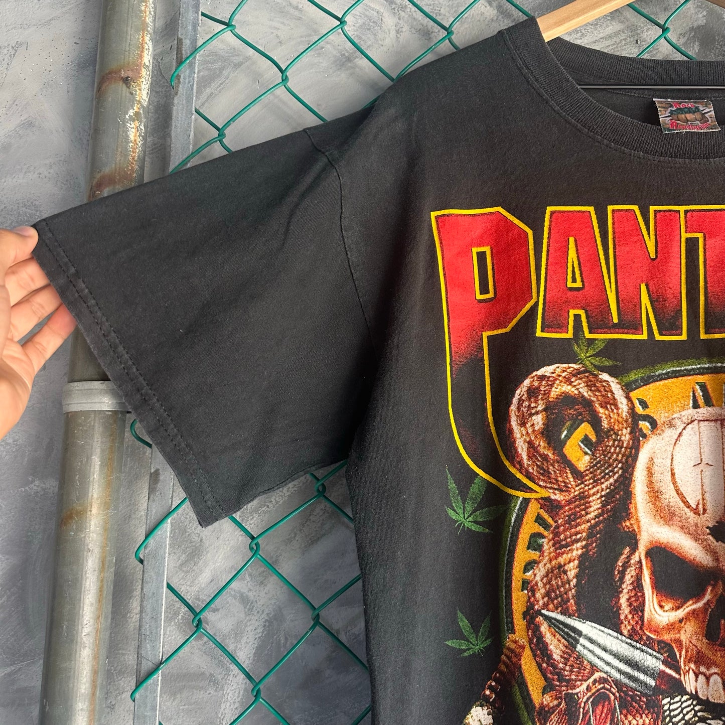 Camisa Vintage Rock Revolución De Pantera De Hombre Talla XL Color Negro Big Print