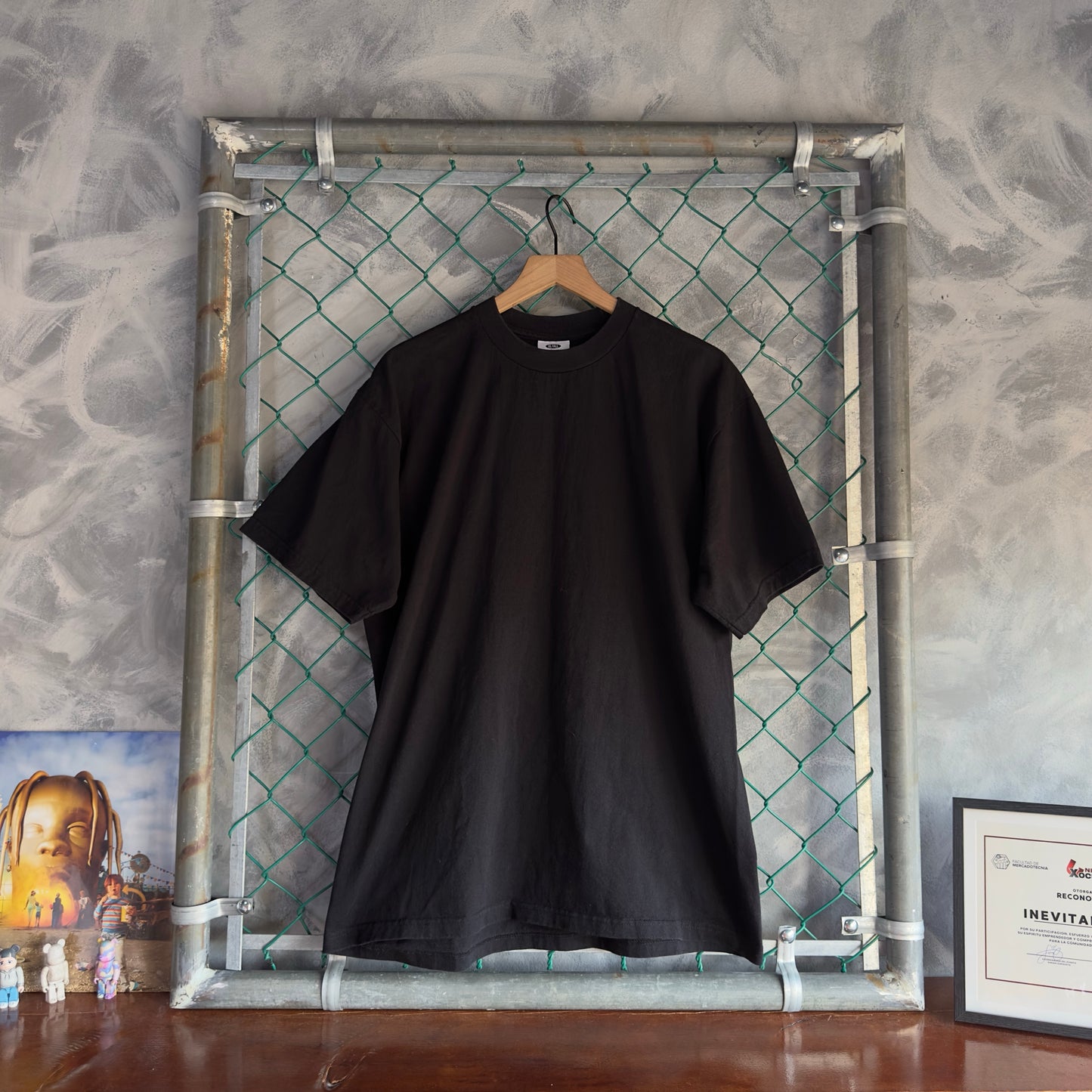 Camisa Pro Club De Hombre Talla XL Color Negra Minimalista Basica Tela Gruesa