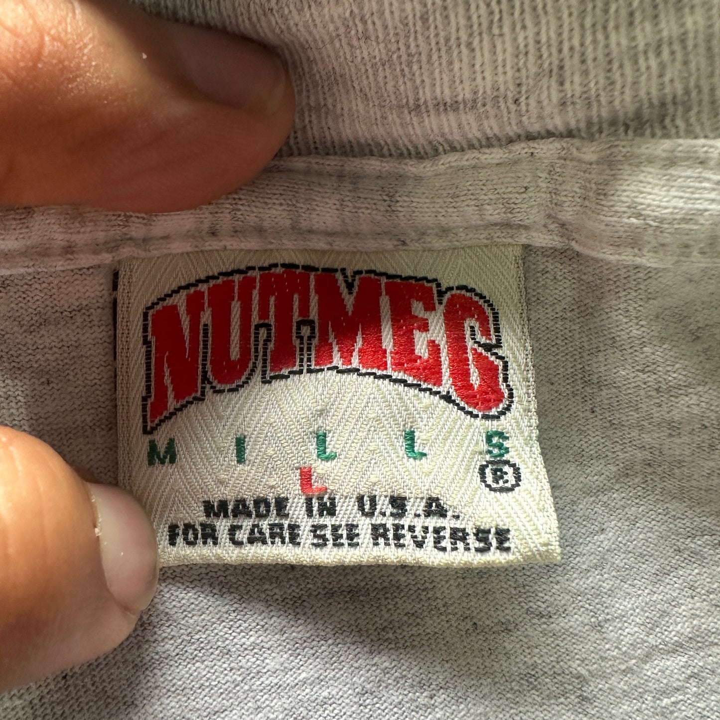 Camisa Vintage De Los Cleveland Browns De Hombre Talla L Color Gris Con Doble Grafico Nutmeg MIlls