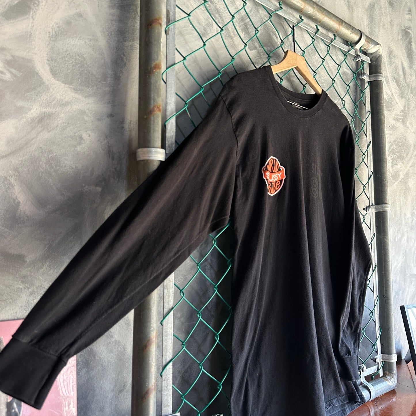 Camisa Stussy De Hombre Talla L Color Negro Manga Larga