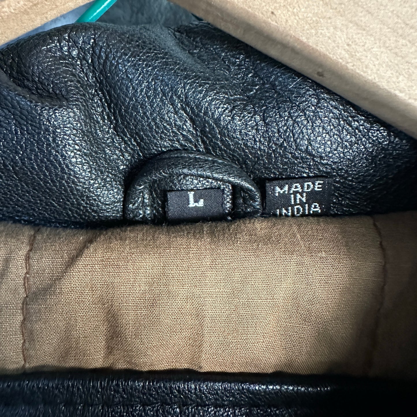 Chamarra De Cuero Vintage Mirage De Hombre Talla L Color Negro Piel Geniuna