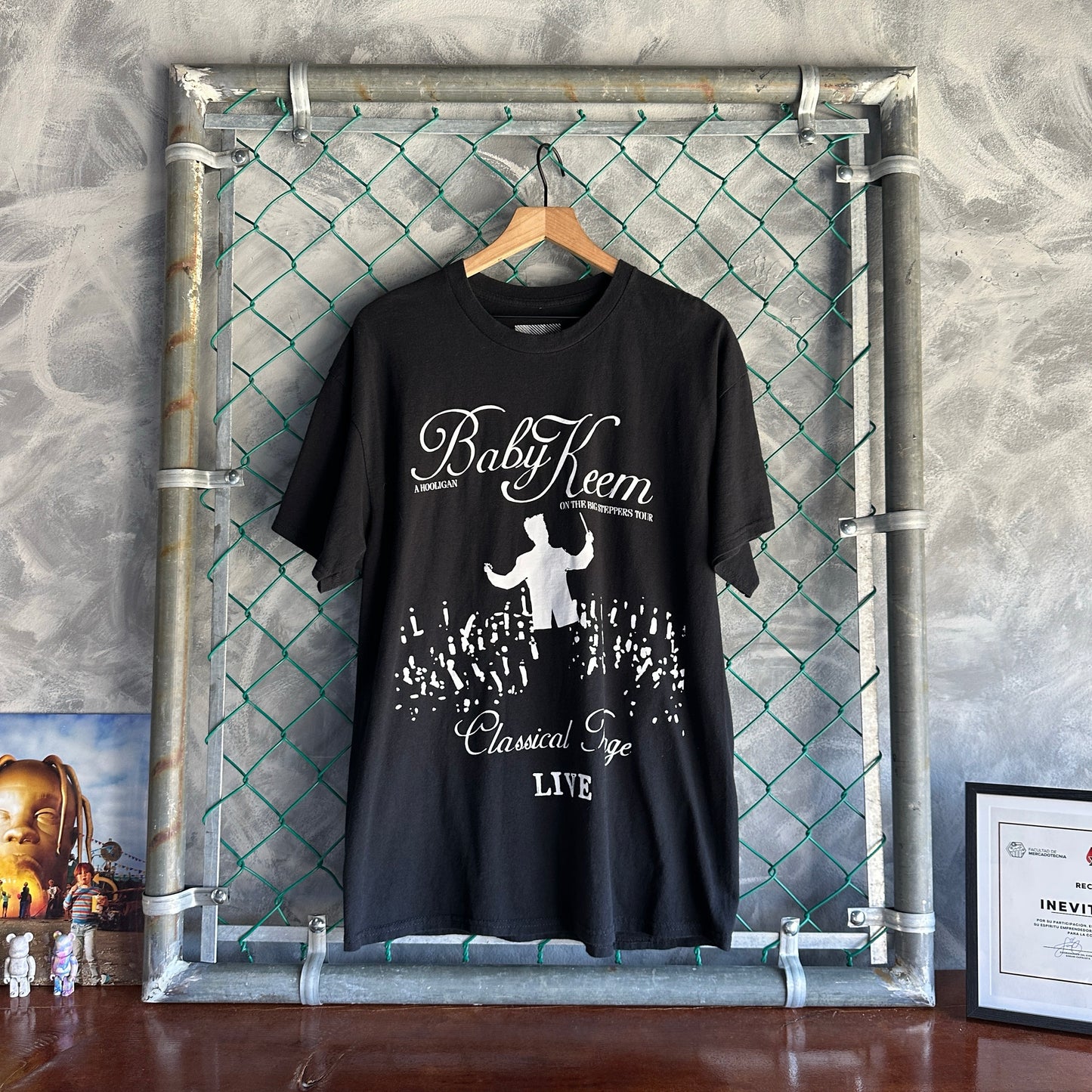 Camisa Baby Keem De Hombre Talla L Color Negro Rap tee Original Big Stepers Tour