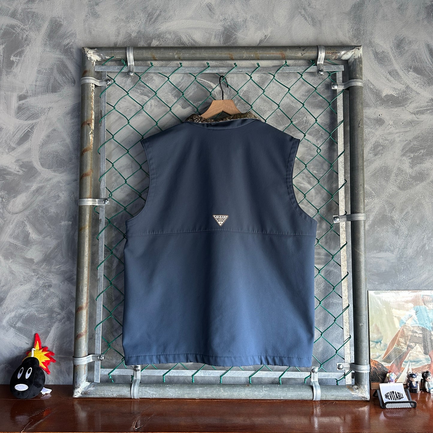 Chaleco Columbia De Hombre Talla XL Color Azul PFG Camo Camuflaje