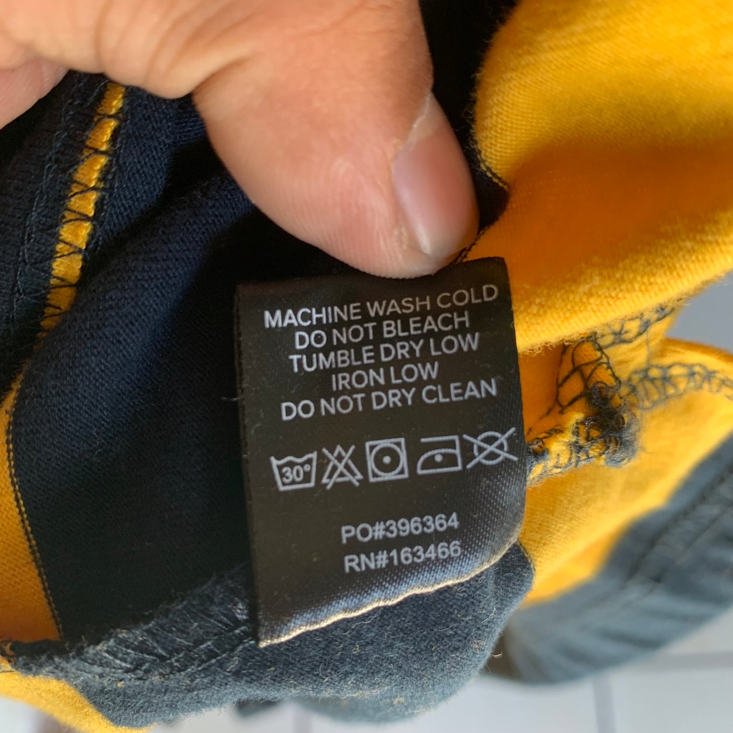 Camisa Polo Manga Larga Fashion Nova Para Hombre Talla XL Color Amarillo con Azul