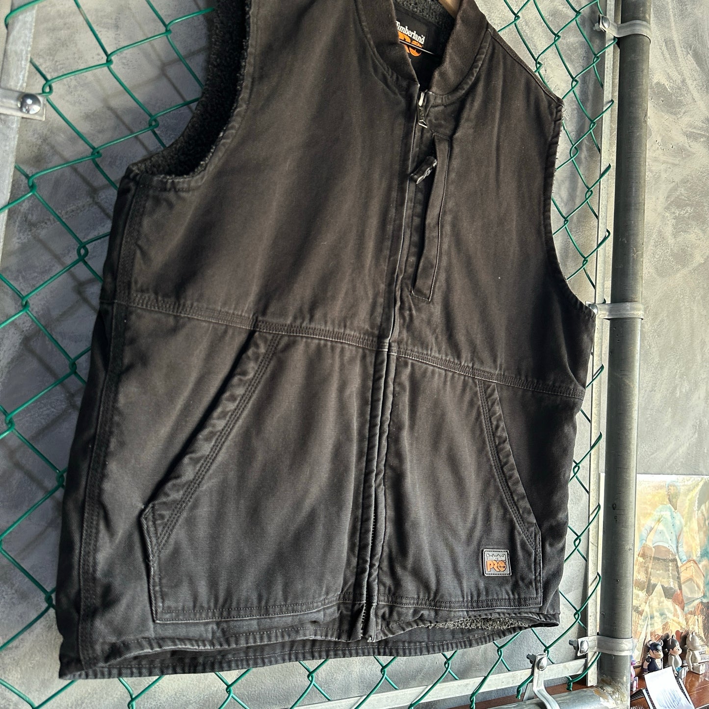 Chaleco Timberland De Hombre Talla L Color Negro Con Forro de Peluche Estilo Carhartt de Trabajo
