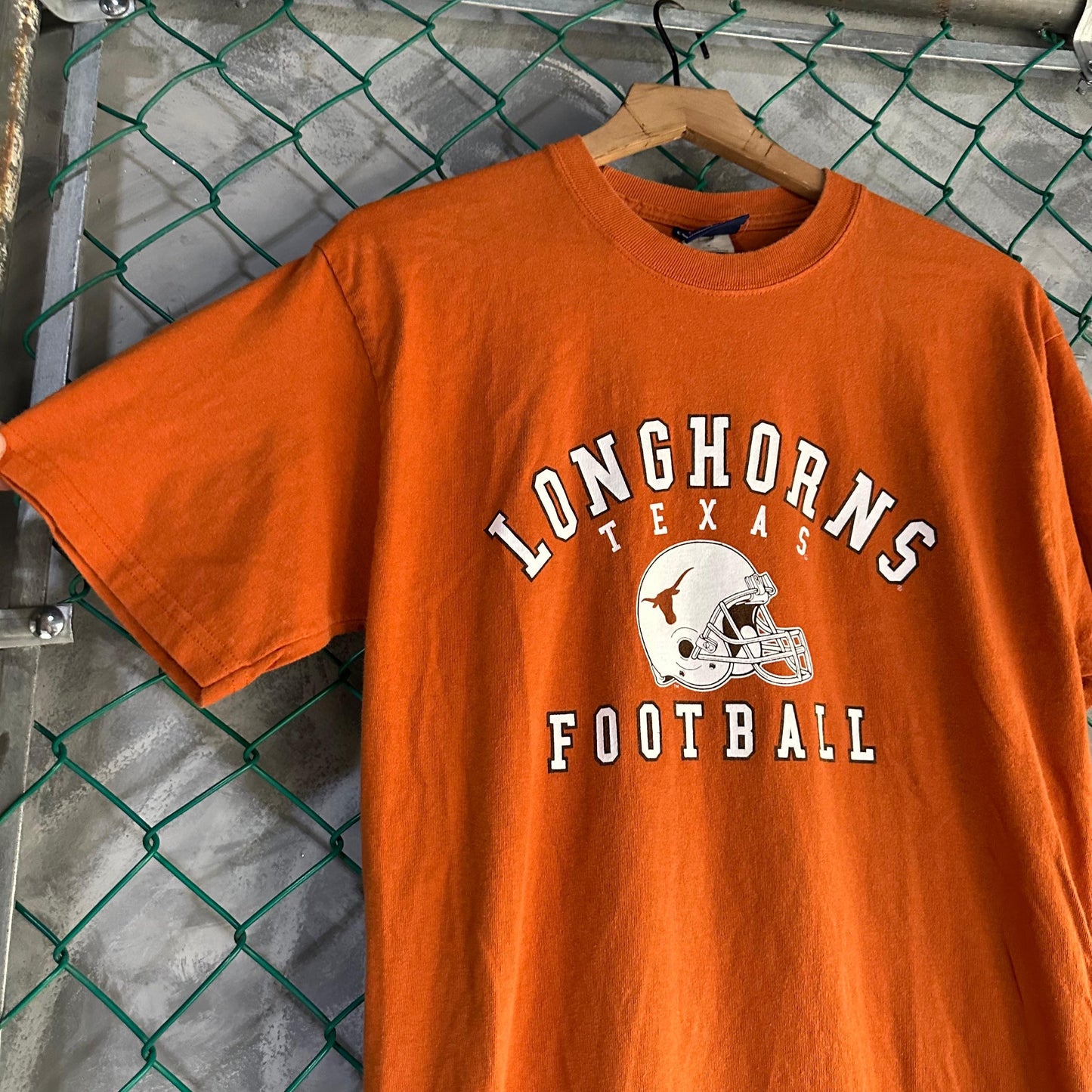 Camiseta Vintage Texas Longhorns Hombre Talla M Naranja Colegial Fútbol Americano