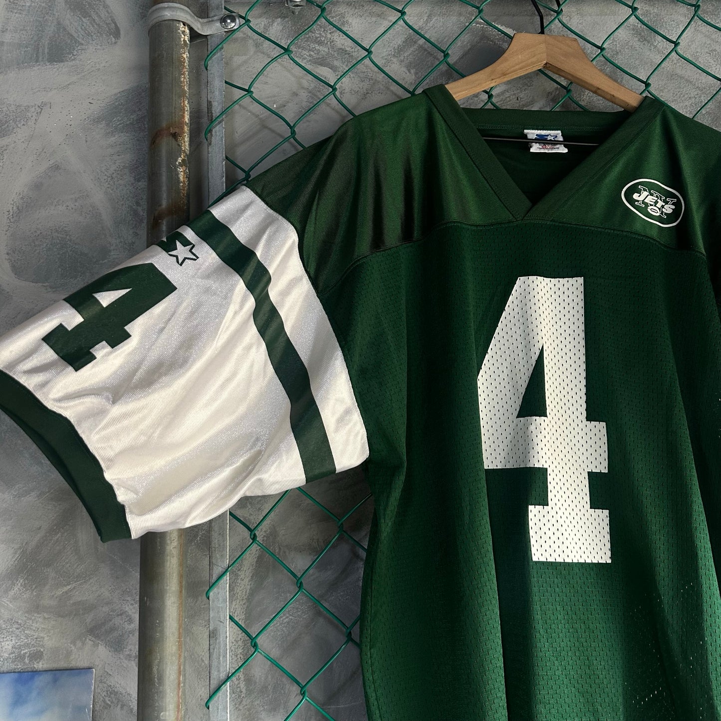 Jersey Vintage New York Jets De Hombre Talla Xl Color Verde Foley #4 NFL Futbol Americano