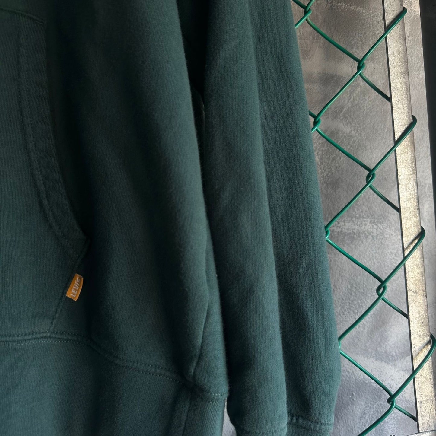Hoodie Levis De Hombre Talla M Color Verde Gold Tab Heavy Cotton Tela Gruesa