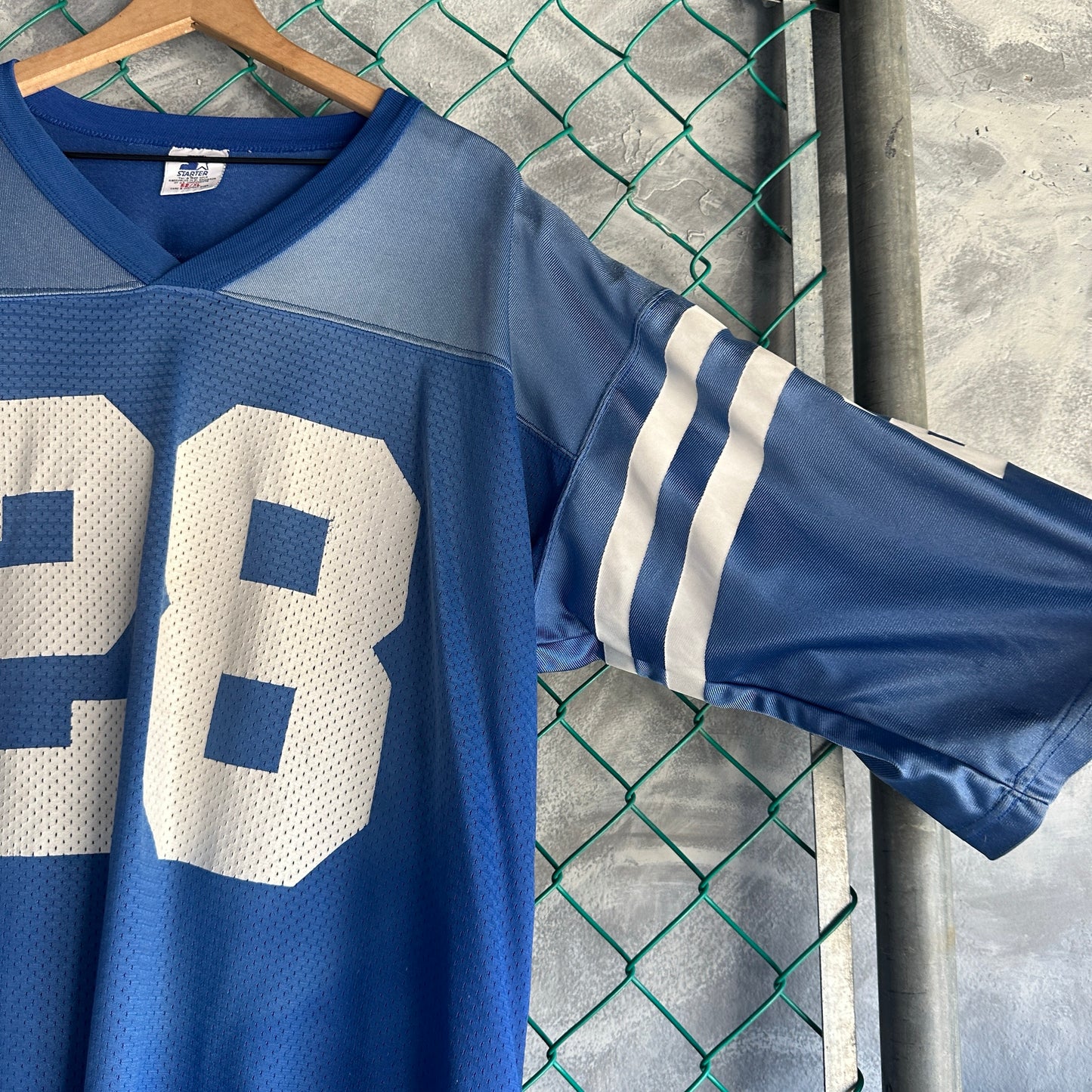 Jersey Vintage de Indianápolis Colts Marshall Faulk 28 Starter De Hombre Talla XL Color Azul NFL