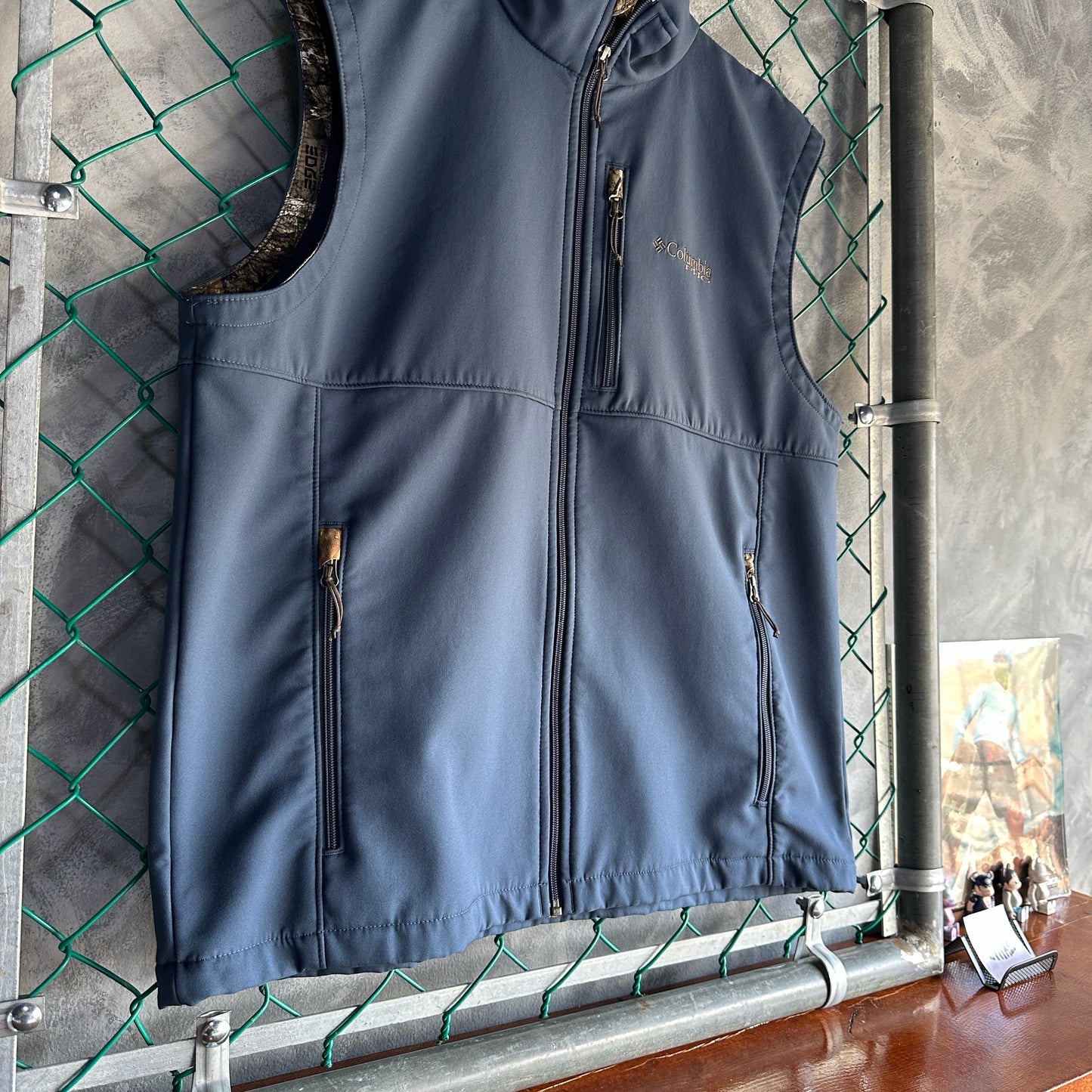 Chaleco Columbia De Hombre Talla XL Color Azul PFG Camo Camuflaje