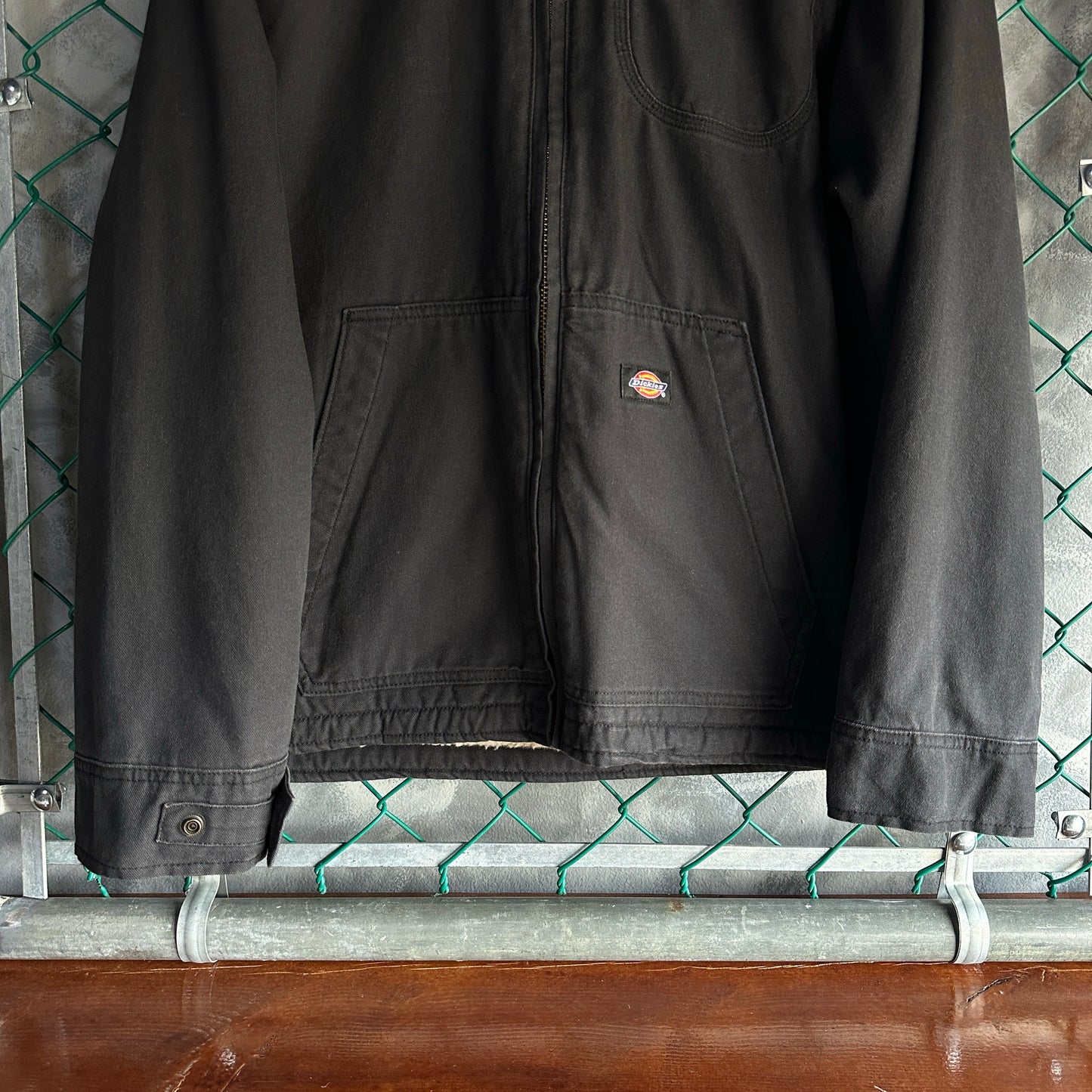Chamarra Dickies De Hombre Talla M Color Gris Con Forro De Borrego Workear Con Gorro De Trabajo