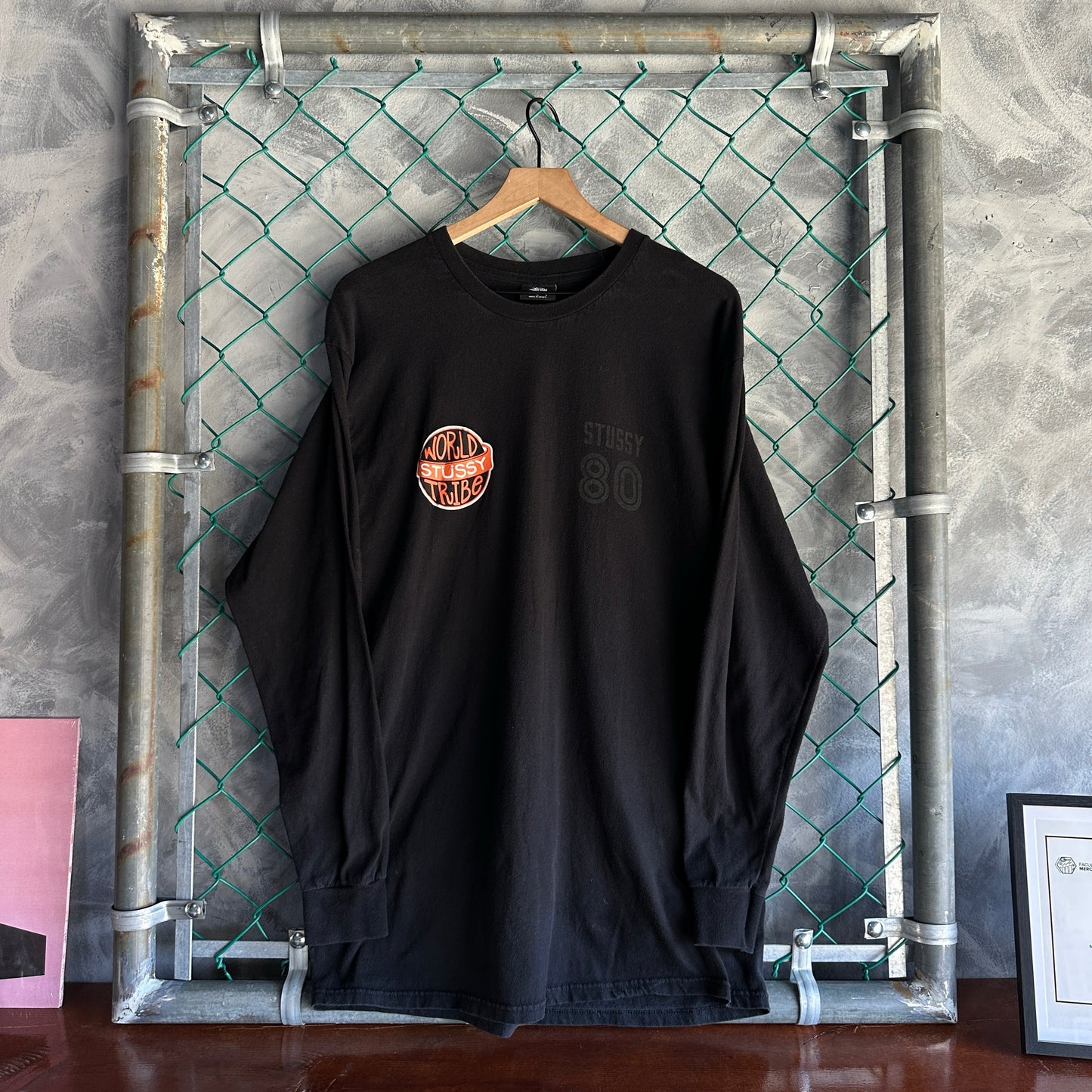 Camisa Stussy De Hombre Talla L Color Negro Manga Larga
