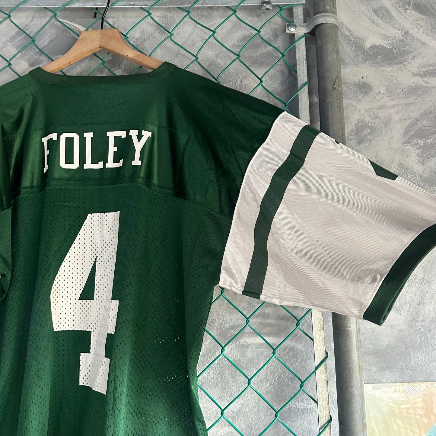 Jersey Vintage New York Jets De Hombre Talla Xl Color Verde Foley #4 NFL Futbol Americano