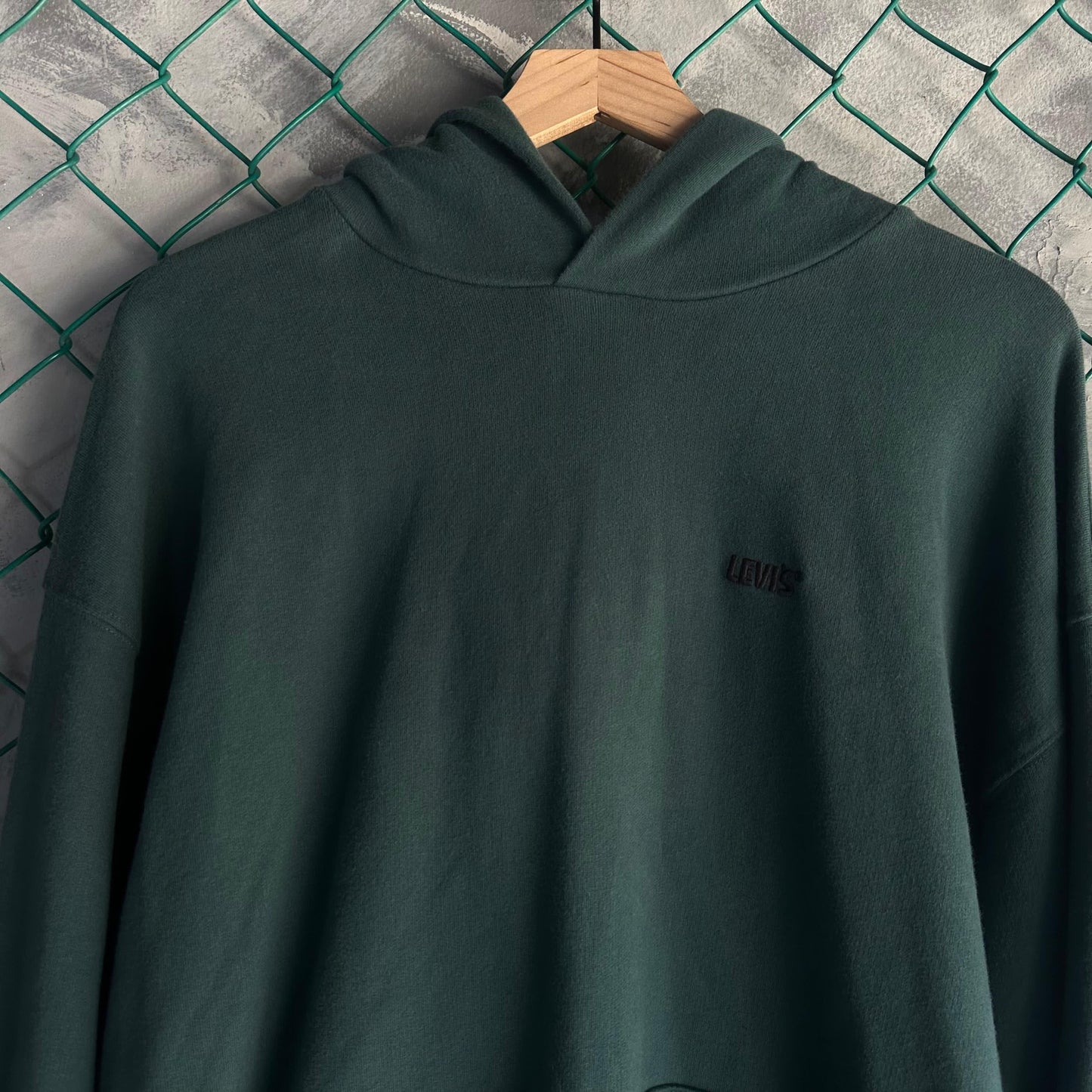 Hoodie Levis De Hombre Talla M Color Verde Gold Tab Heavy Cotton Tela Gruesa