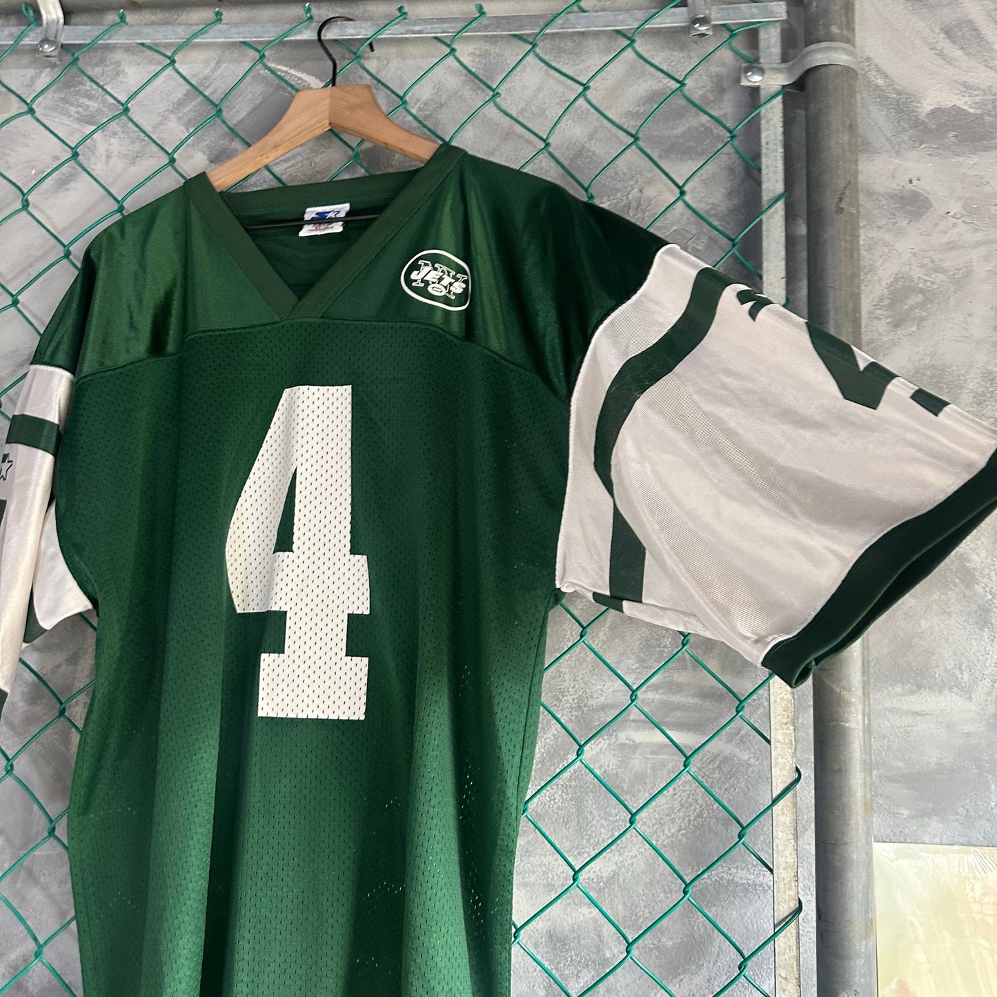 Jersey Vintage New York Jets De Hombre Talla Xl Color Verde Foley #4 NFL Futbol Americano