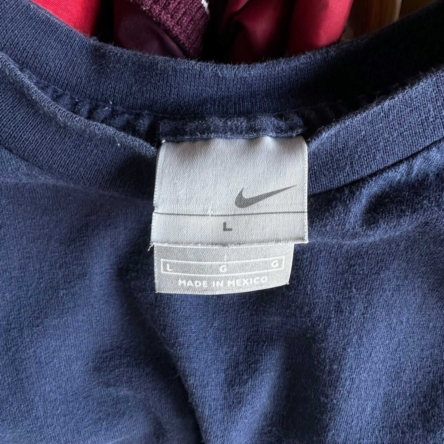 Camisa Vintage Nike De Hombre Talla L Color Azul Desvanecido 2000s Minimalista Basica Deportiva