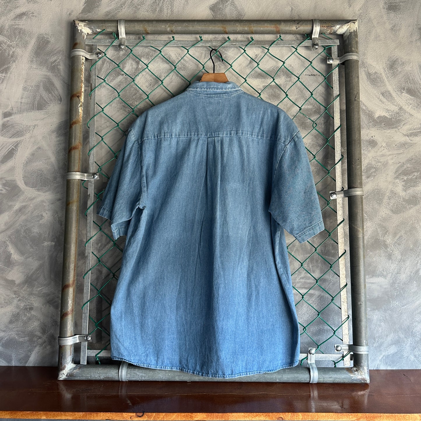 Camisa De Botones Dickies De Hombre Talla XL Color Azul Mezclilla Manga Corta Mecanico Workwear Lisa