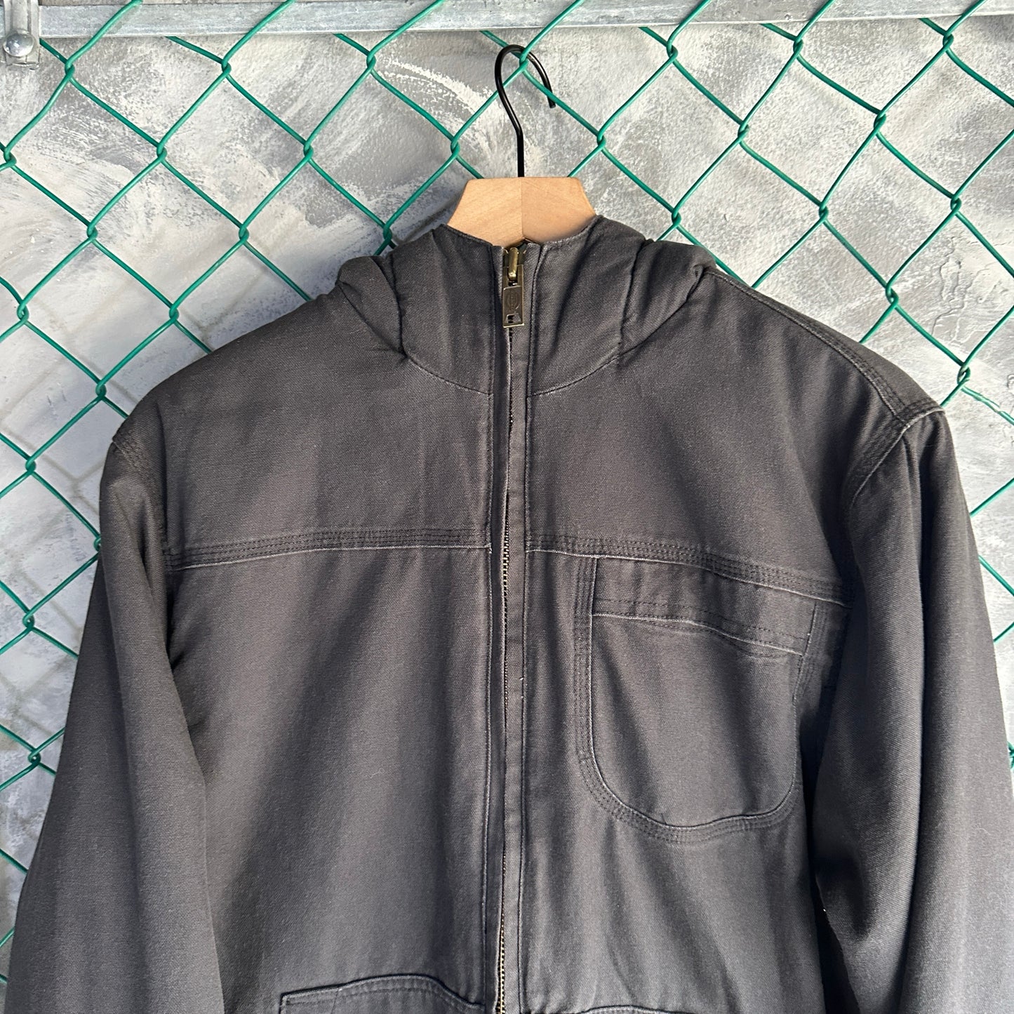 Chamarra Dickies De Hombre Talla M Color Gris Con Forro De Borrego Workear Con Gorro De Trabajo