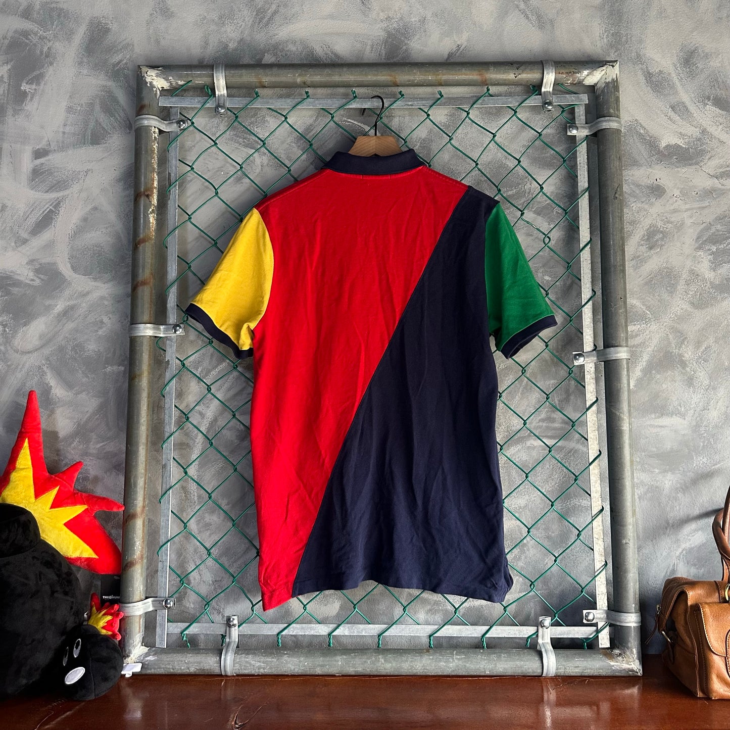 Camisa Polo Ralph Lauren De Hombre Talla M Color Rojo Azul Marino Lo Life Color Block