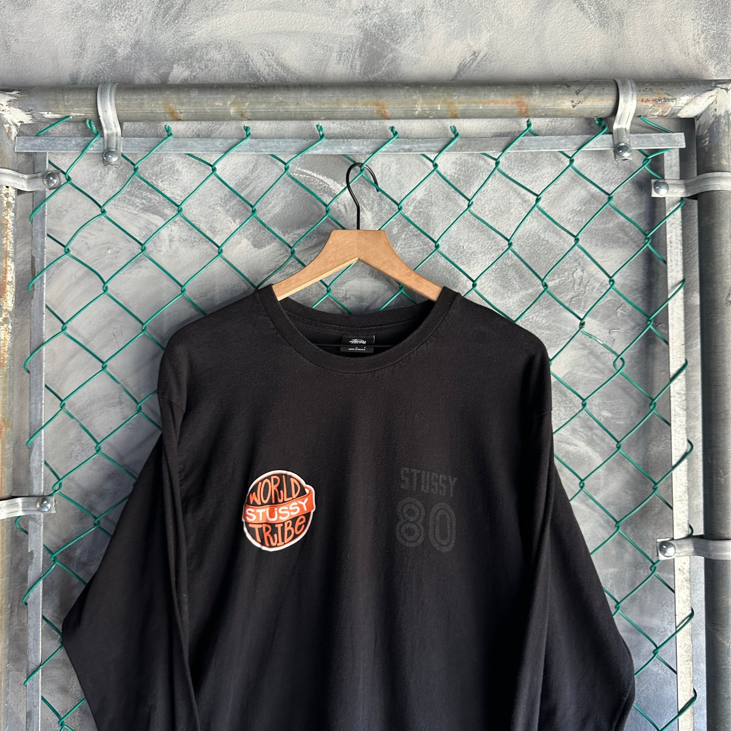 Camisa Stussy De Hombre Talla L Color Negro Manga Larga