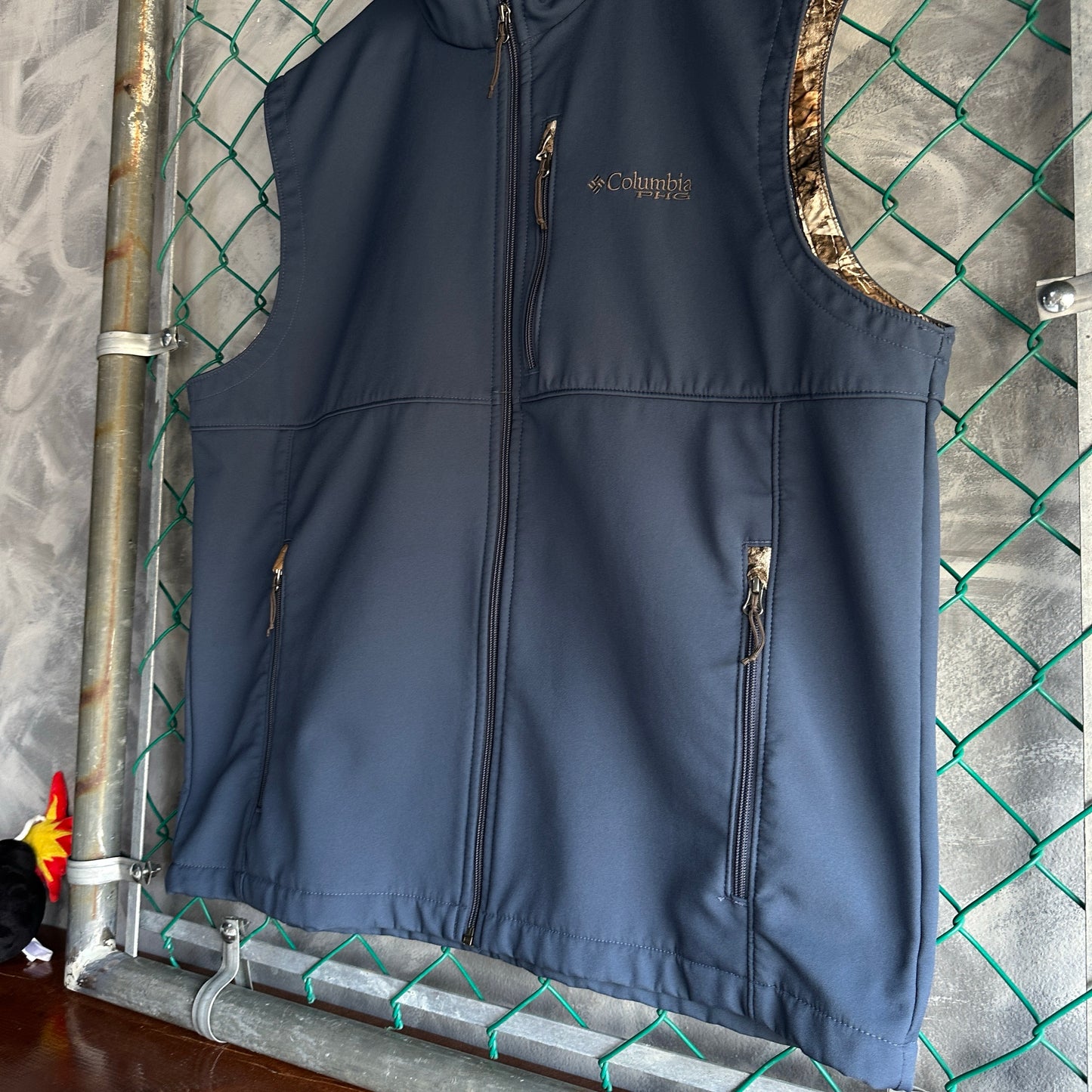 Chaleco Columbia De Hombre Talla XL Color Azul PFG Camo Camuflaje