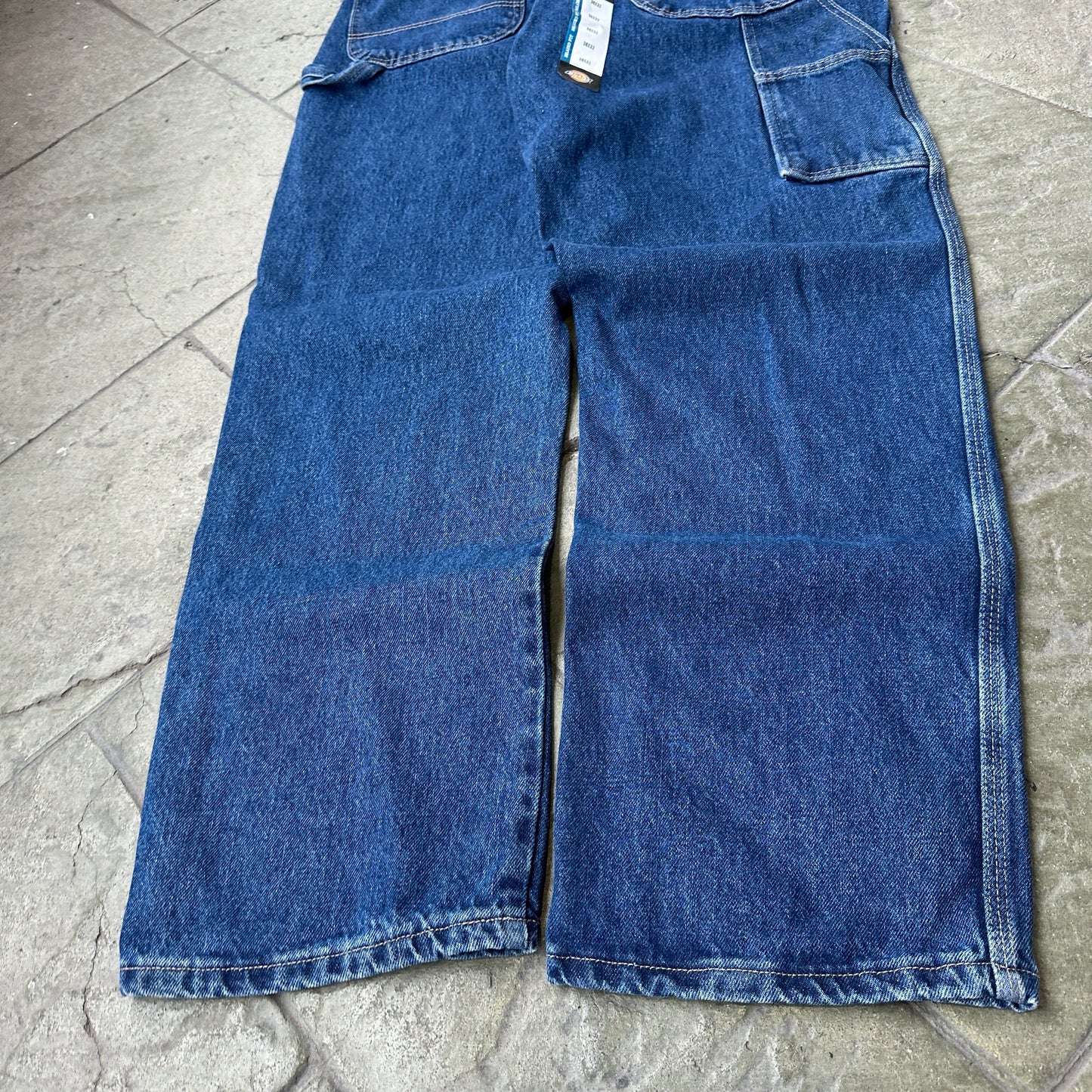 Pantalon Dickies De Hombre Talla 38x32 Color Azul Corte Relajado Estilo Carpintero Nuevo