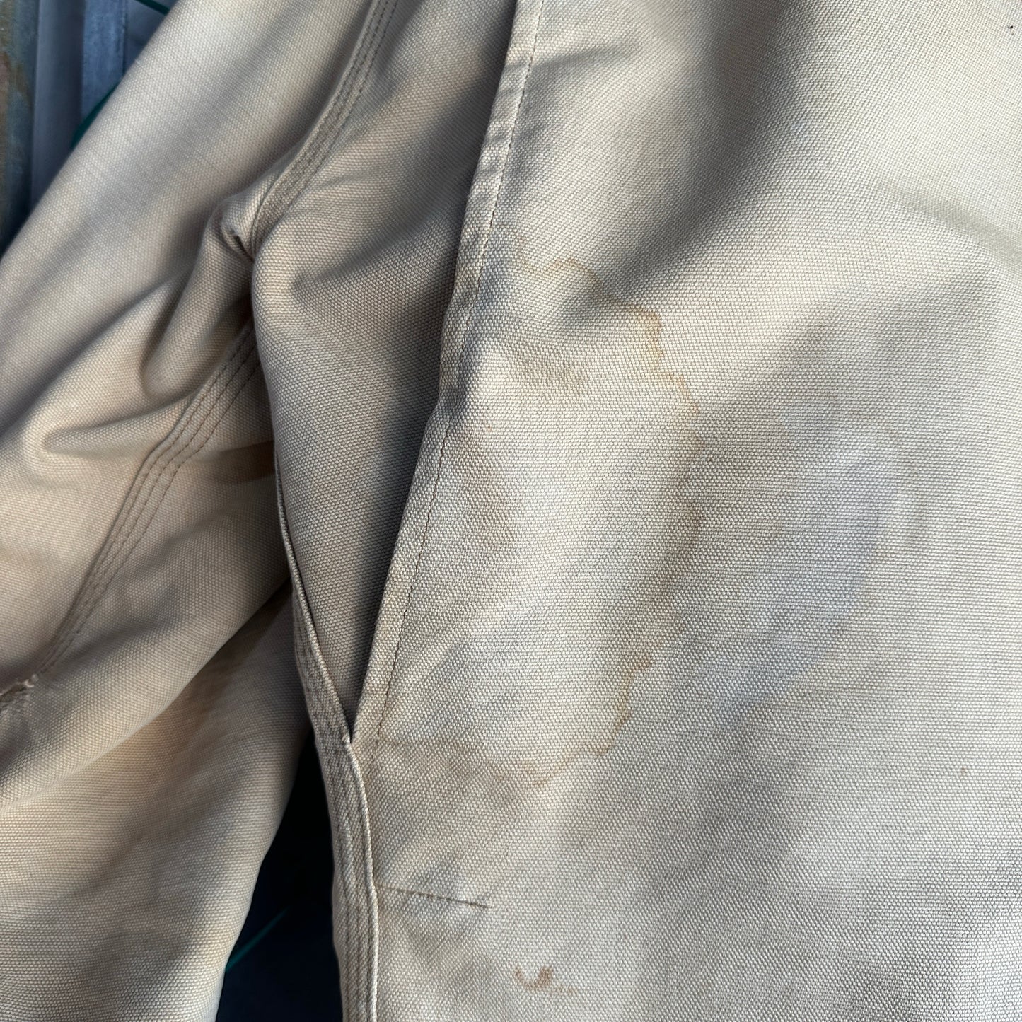 Chamarra Carhartt De Hombre Talla L Color Camel Cafe Desvanecido Artic Big Logo Distressed