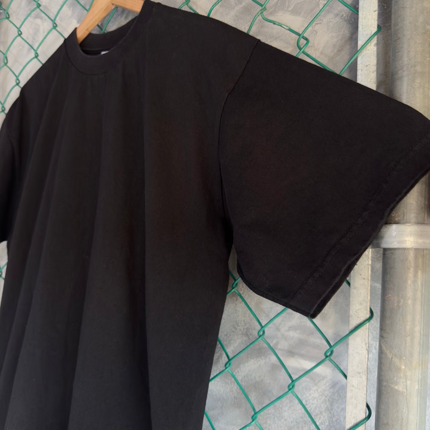 Camisa Pro Club De Hombre Talla XL Color Negra Minimalista Basica Tela Gruesa