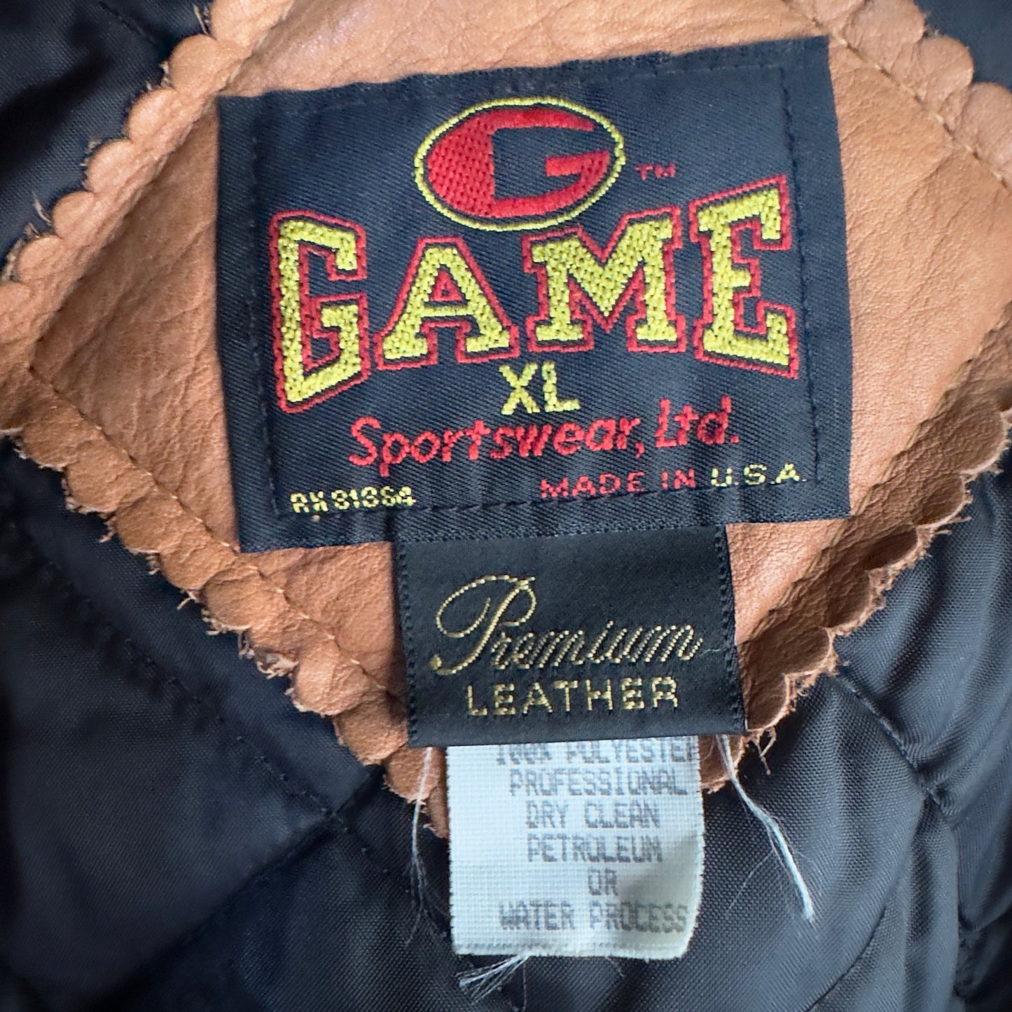 Chamarra Vintage Varsity De Hombre Talla Xl Color Verde Café Piel Y Lana Colegial Letterman