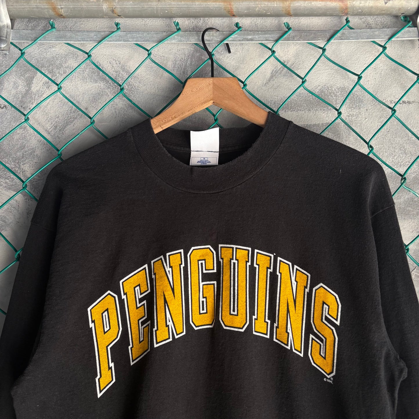 Playera Manga Larga Pro Player Para Hombre Talla L Color negro Penguins Pittsburgh