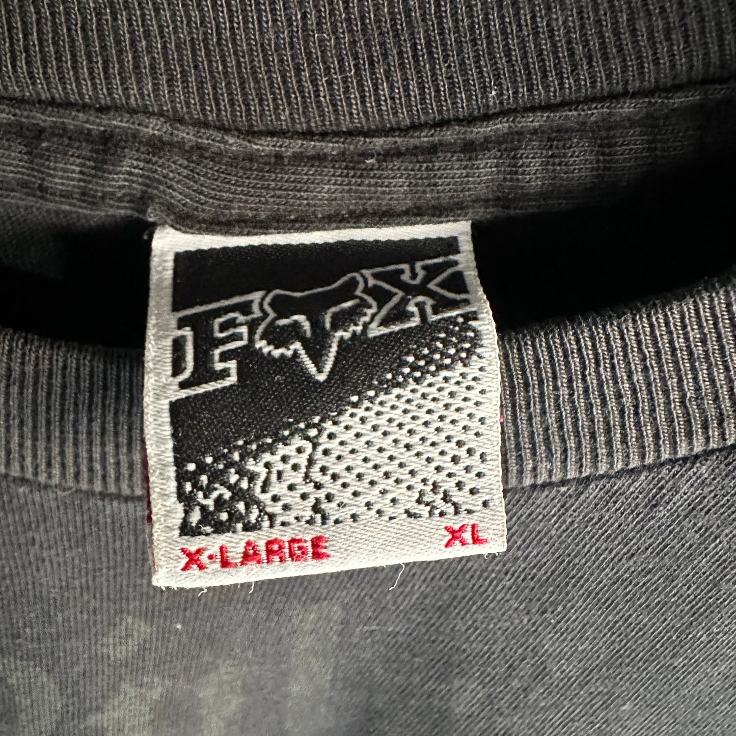 Camisa Fox De Hombre Talla XL Color Negro Desvanecido Y2K Biker Manga Corta