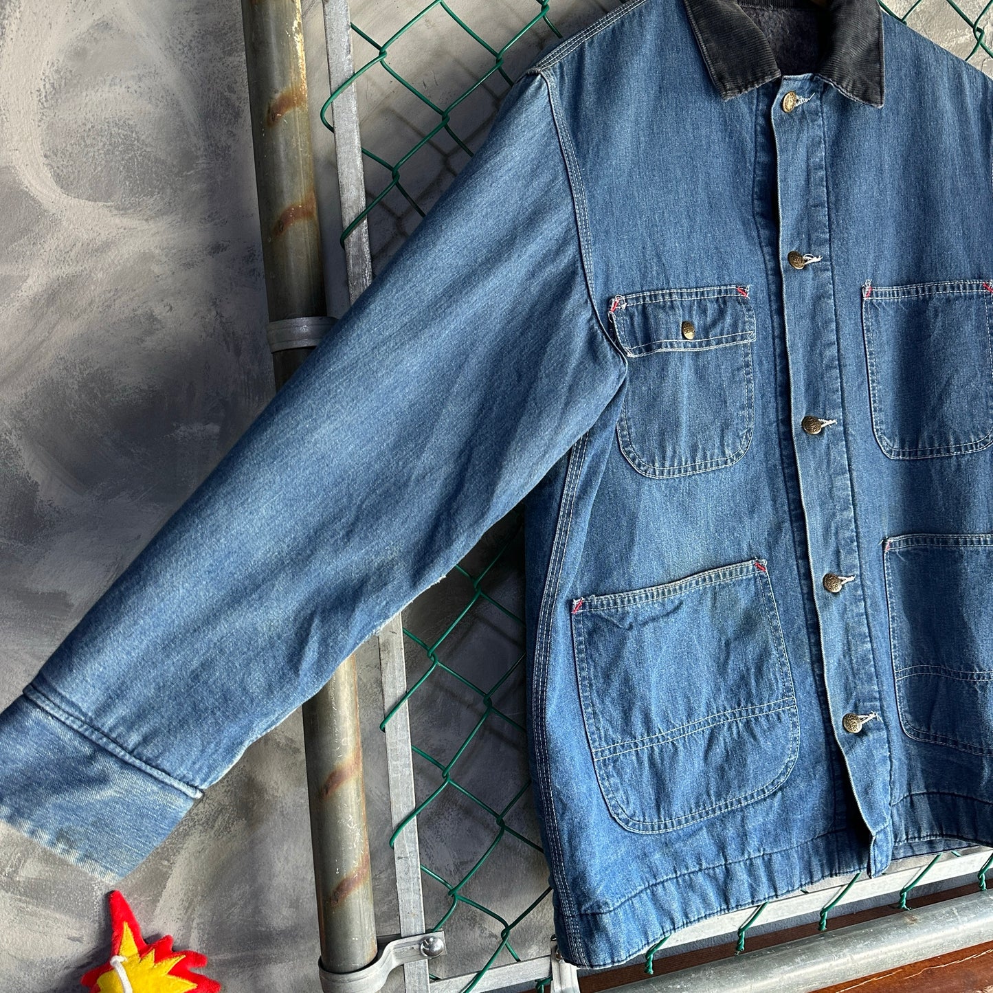 Chamarra Vintage Sears De Hombre Talla M de Color Azul Workwear Tipo Artic 70s Mezclilla