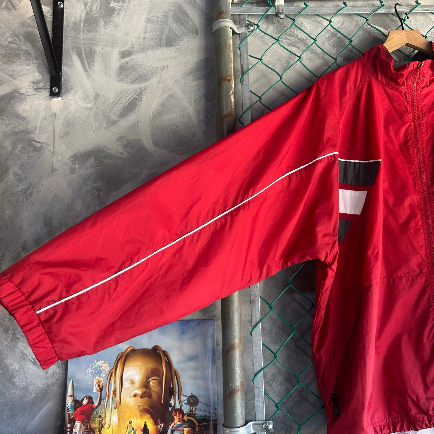 Chamarra Vintage Adidas De Hombre Talla XL Color Rojo Rompevientos 90s