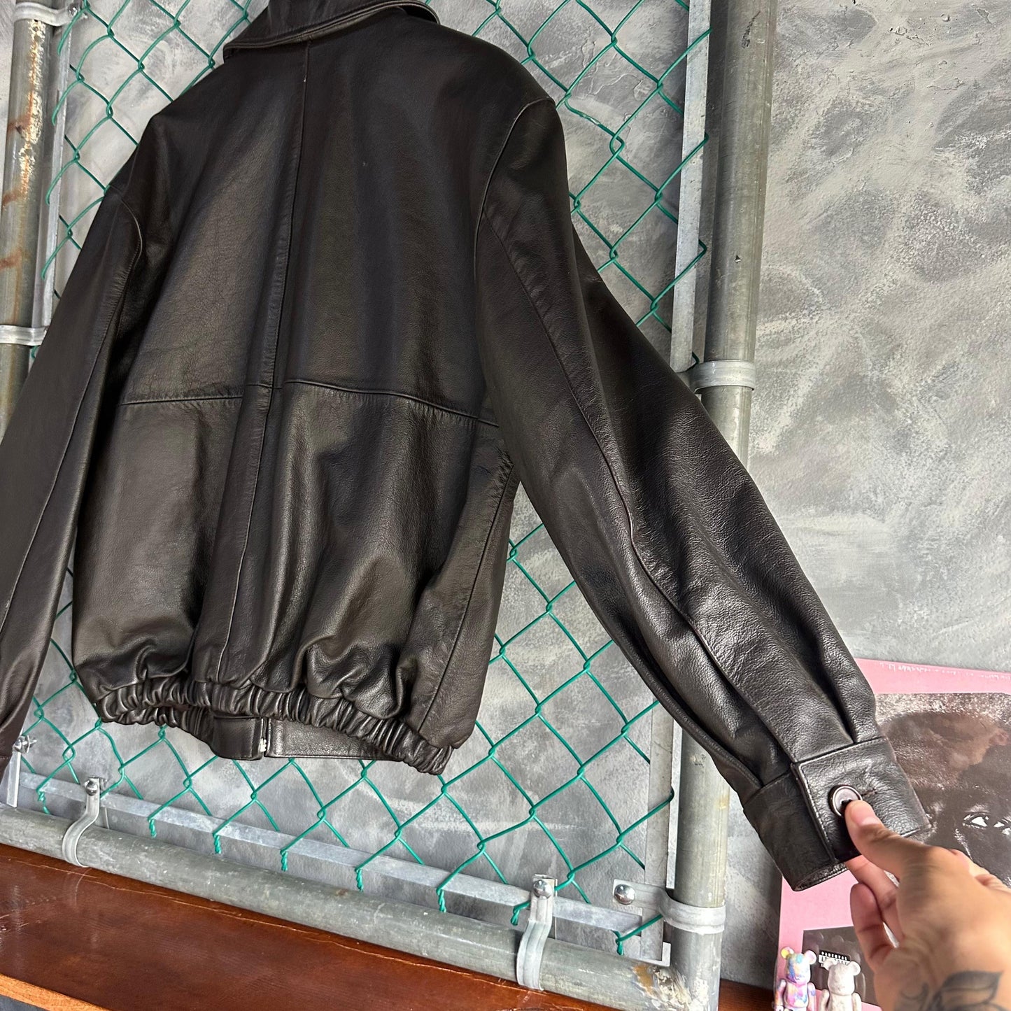 Chamarra De Piel Harley Davidson De Hombre Color Negro Talla 46 Xl Cuero Piel Geniuna Motociclista