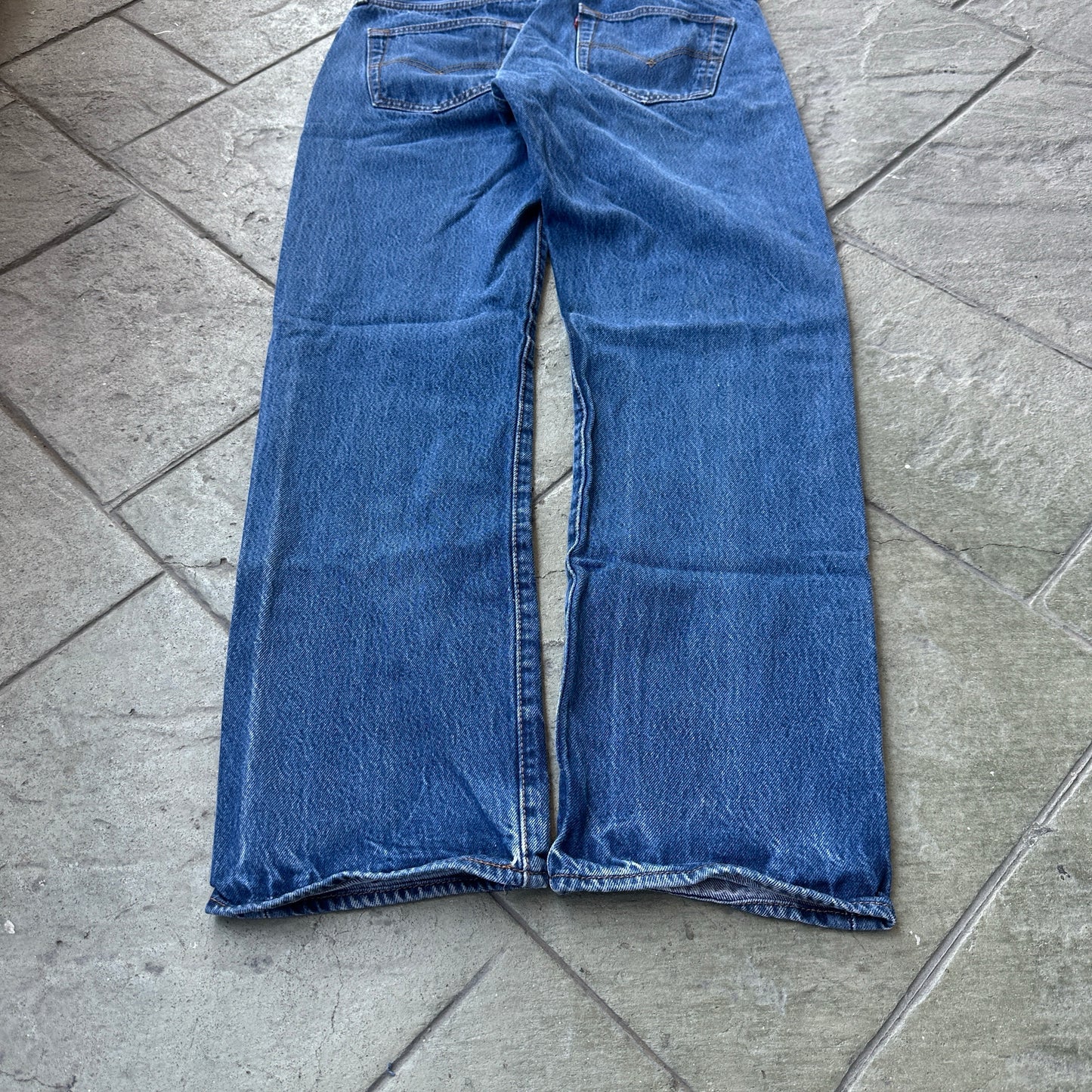Pantalon Levis De Hombre Talla 35x34 Color Azul Corte Recto 501