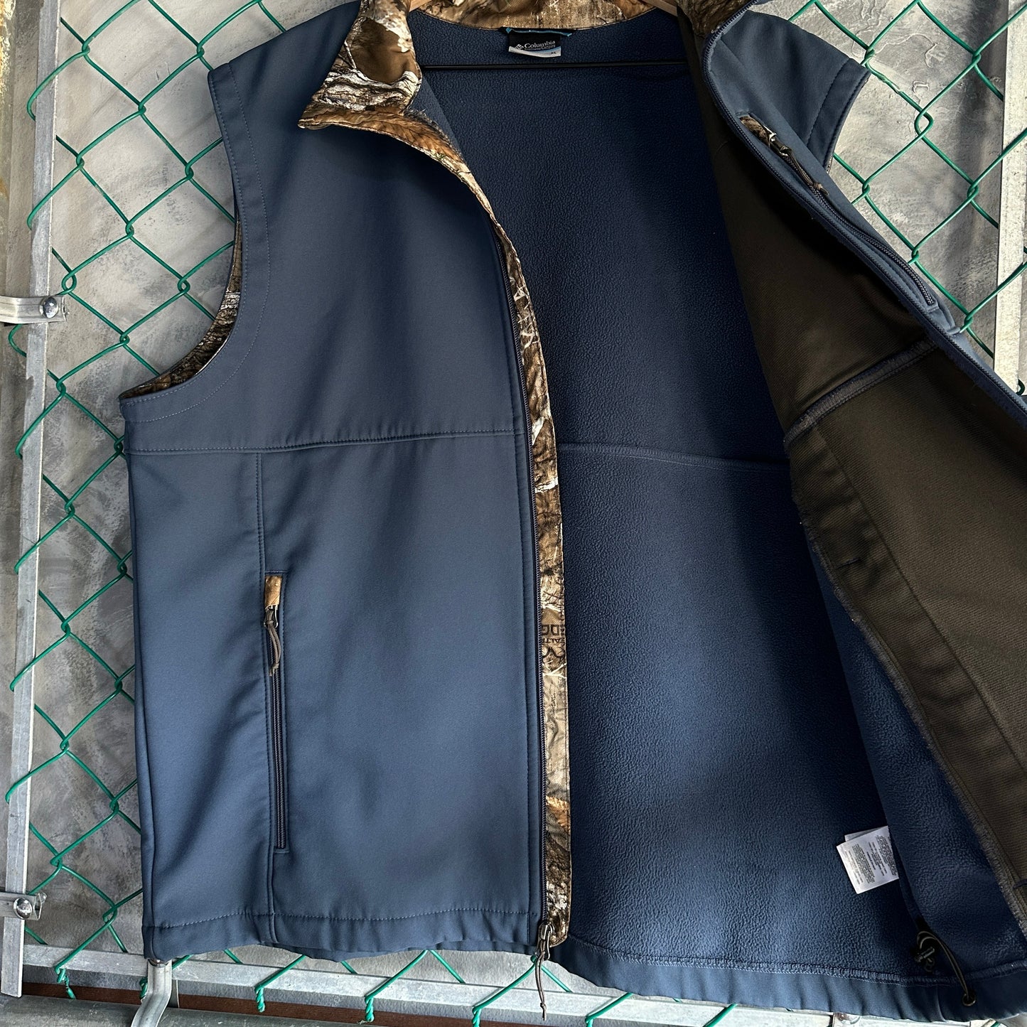 Chaleco Columbia De Hombre Talla XL Color Azul PFG Camo Camuflaje